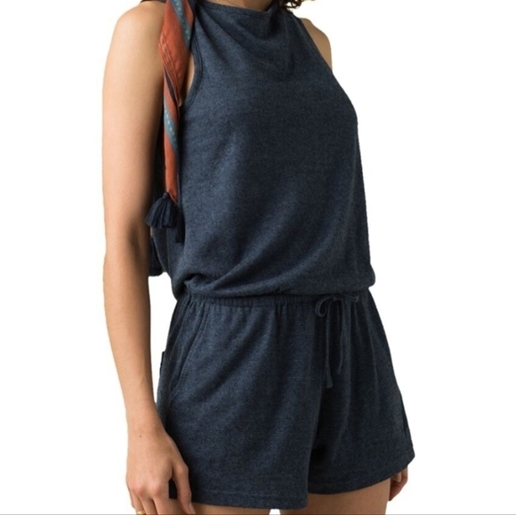 NEW! PRANA Sylvie Sleeveless One-Piece Knit Short Set Romper XL. - Picture 3 of 9